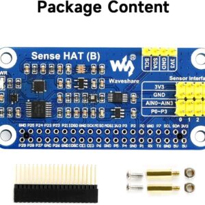 Waveshare Sense HAT (B) for Raspberry Pi Onboard Multi Powerful Sensors Supports External Sensors