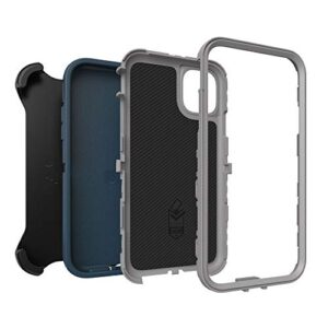 OtterBox iPhone 11 Defender Series Case - GONE FISHIN (WET WEATHER/MAJOLICA BLUE), rugged & durable, with port protection, includes holster clip kickstand