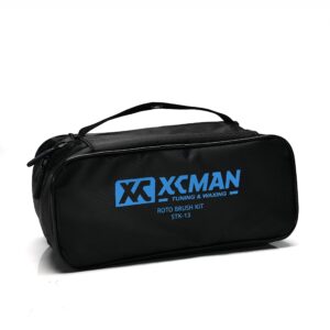 XCMAN Ski Roto Brush Kit 100mm Length-Nylon,Horsehiar,Brass,Axle with Handle and Safety Shield/Hood