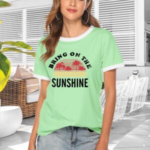 Nlife Bring On The Sunshine Graphic Long Sleeves Tees Blouses for Women Tops Sweaters for Women