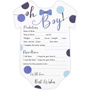 Sparkle and Bash Baby Shower Predictions and Advice Cards, (5 x 7 In, 50-Pack)