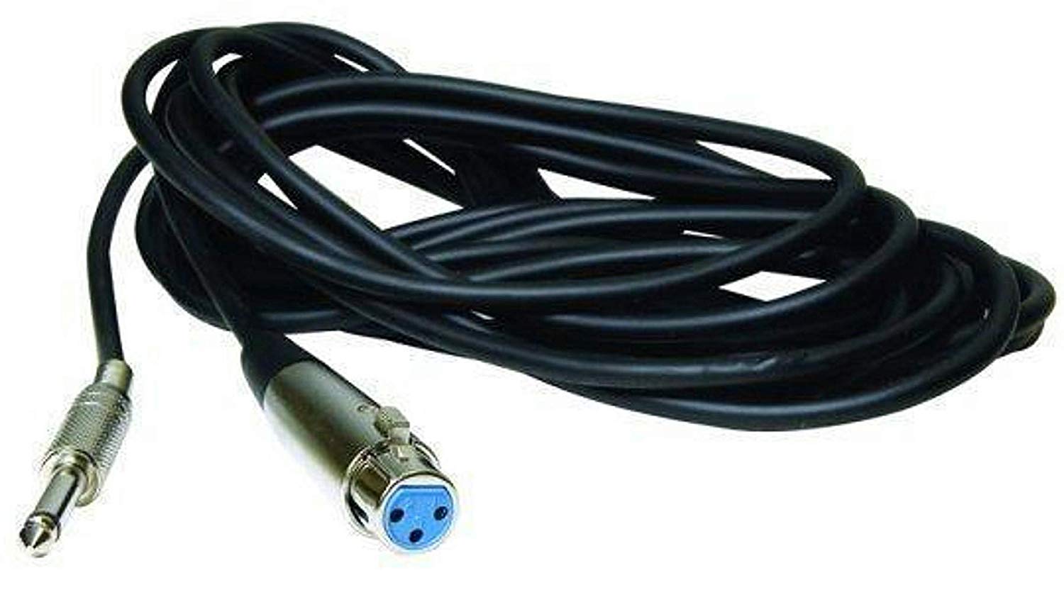 Studio Z Microphone Cables 20Ft Female XLR to 1/4 Inch TS Male Mono 3 PIN Flexible Mic Cable Unbalanced Interconnect Wire Mic Cord for Dynamic Sound Built to Last (4 Pack)