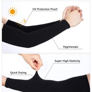 Boao 10 Pairs Arm Tattoo Sleeves for Men UV Sun Protection Arm Compression Sleeves for Gardening Sport Cycling Fishing