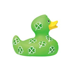 clover patch rubber duck by bud ducks | elegant gift packaging - "a best friend is like a four leaf clover" | child safe | collectable