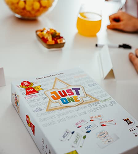 Just One Party Game (White Box) | Cooperative Board Game for Adults and Kids | Fun Games for Family Game Night | Ages 8 and up | 3-7 Players | Average Playtime 20 Minutes | Made by Repos Production