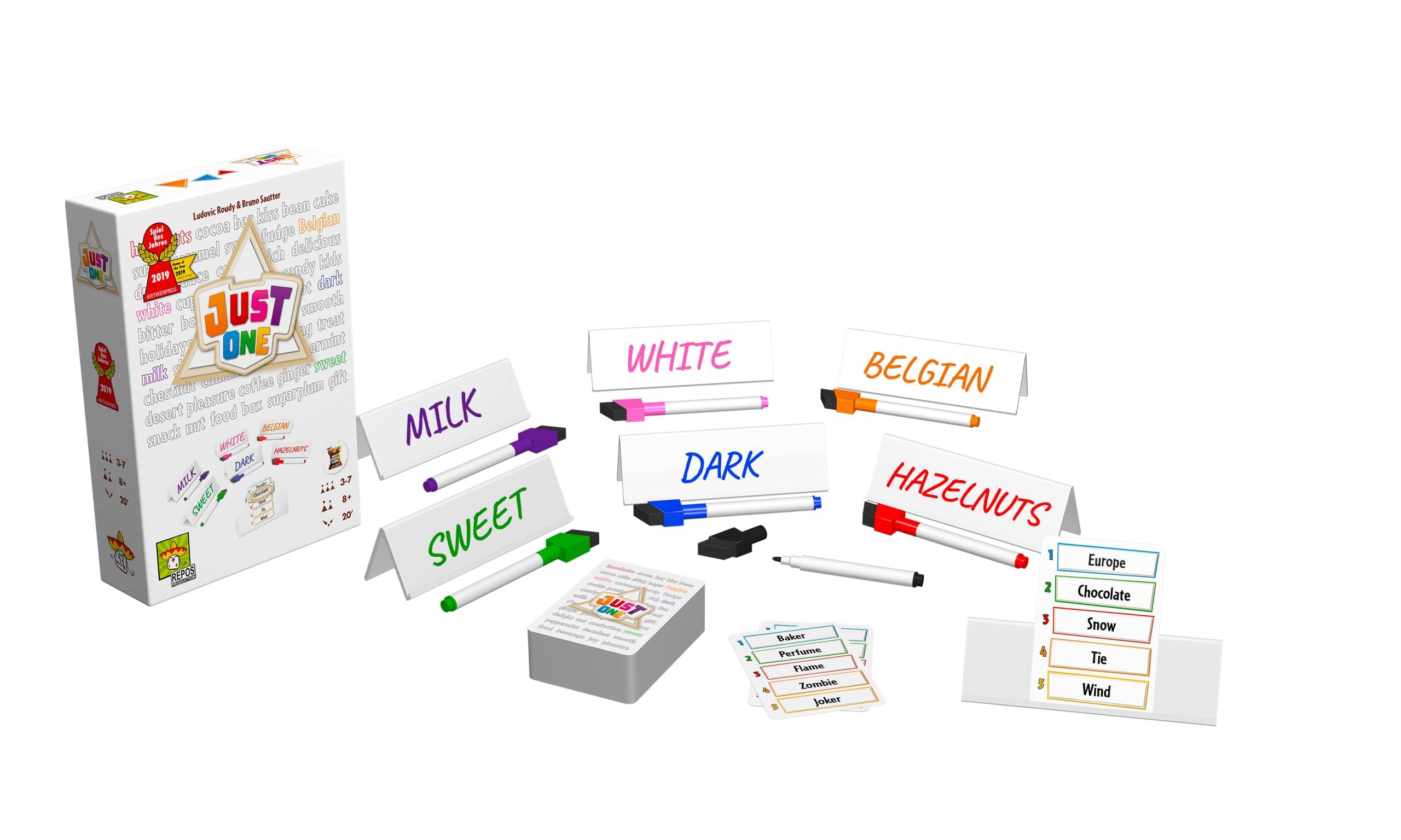 Just One Party Game (White Box) | Cooperative Board Game for Adults and Kids | Fun Games for Family Game Night | Ages 8 and up | 3-7 Players | Average Playtime 20 Minutes | Made by Repos Production