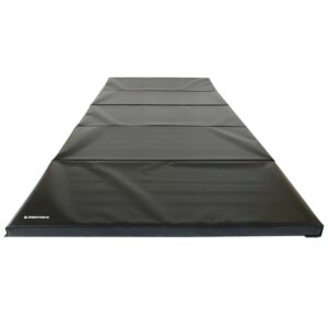 greatmats gym mats 4x10 ft x 2 inch, folding gymnastics tumbling and cheerleading mat, (black)