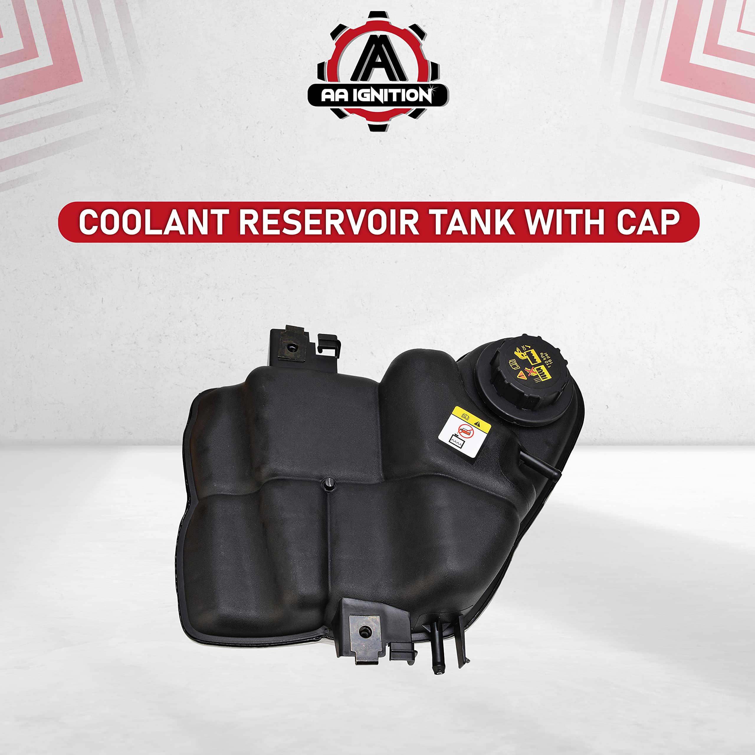 Coolant Reservoir Tank with Degas Bottle Cap - Overflow Recovery Bottle Fits Ford F250, F350 Super Duty, Excursion 6.0L Powerstroke,6.8L,5.4L-6C3Z-8A080-B,3C3Z8A080AE,603-217-Antifreeze Expansion Tank