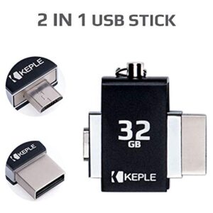 32GB USB Stick OTG to Micro USB 2 in 1 Pen Flash Drive Memory Stick 2.0 Compatible with Samsung Galaxy Tab E 9.6, 4 7.0, 4 8.0, 4 10.1, 3 7.0, 3 8.0, 3 10.1, Pro 8.4, Pro 10.1 Tablet 32 GB Thumb Drive
