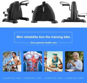 portable exercise bike pedals stable mini floor foot pedal - durable leg and arm recovery medical exerciser (pedal)