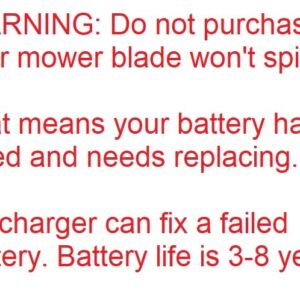 EfficientV 36V Replacement Charger for Black Decker ETPCA-P360080U 90547460/90604959 Lawnmower Models SPCM1936 CM1936 CM1836 RB3612 RB3610