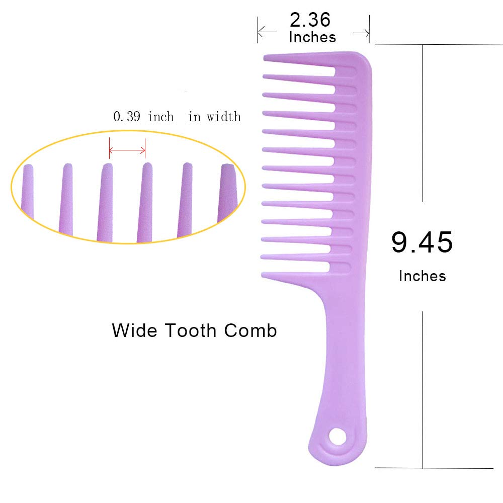 4 Pcs Wide Tooth Comb Detangling Hair Brush Wide Comb Detangler Comb Curl Comb, Best Styling Comb for Long, Wet or Curly Hair Improve Blood Circulation