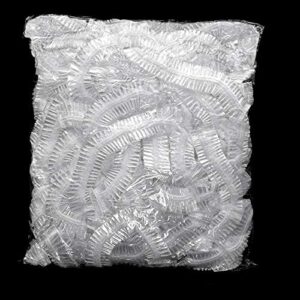 100 Pcs Disposable Plastic Shower Caps Clear Elastic Thick Bath Cap For Women Spa,Home Use,Hotel and Hair Salon