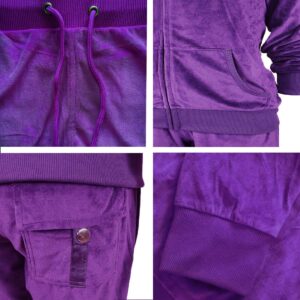 Sweat Suits for Women Set Jogging Workout Active wear Velour Outfits Hoodie and Sweatpants Cute (3XL, Purple) Tracksuits XX-Large Purple