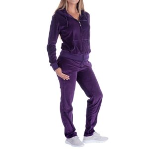 Sweat Suits for Women Set Jogging Workout Active wear Velour Outfits Hoodie and Sweatpants Cute (3XL, Purple) Tracksuits XX-Large Purple