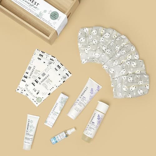 The Honest Company Baby Arrival Gift Set | Newborn Essentials Welcome Box | Diapers, Wipes, Personal Care, Diaper Rash Cream