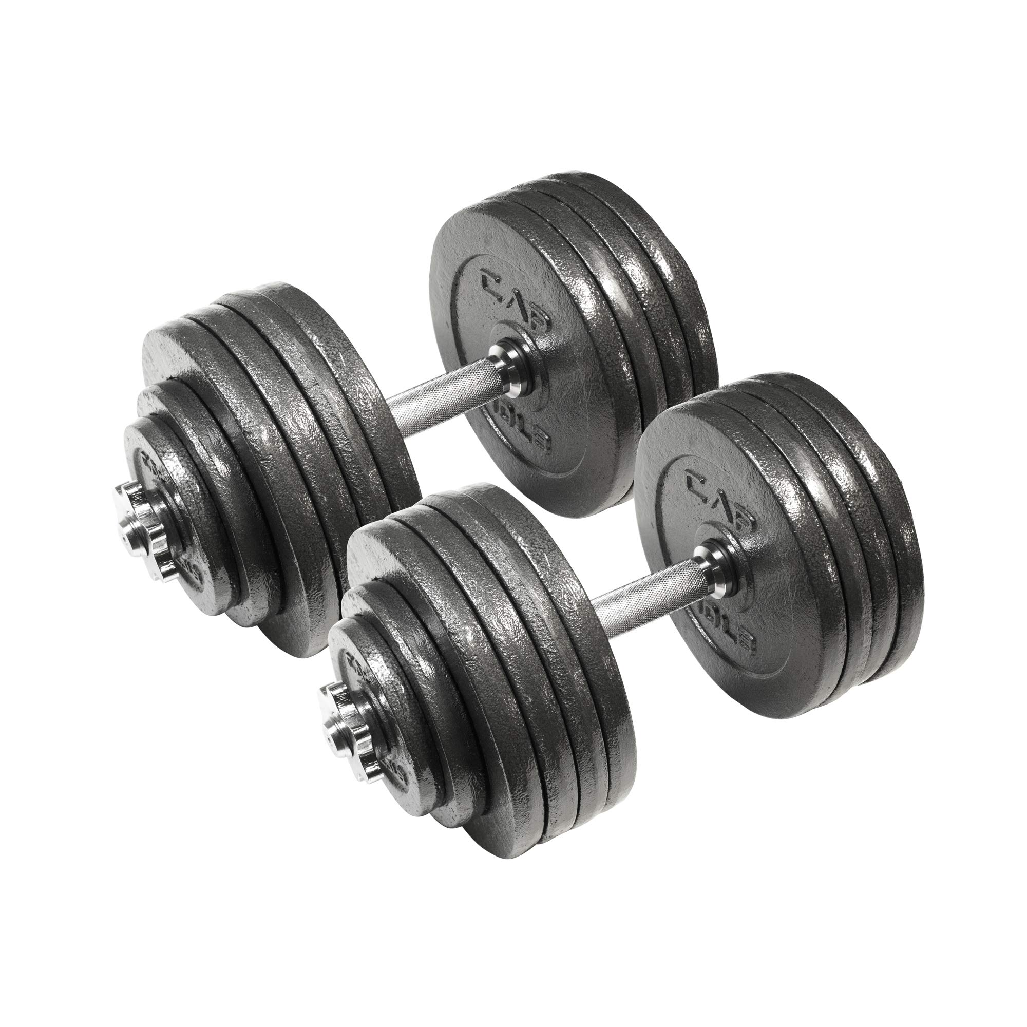 CAP Barbell 200-Pound Adjustable Dumbbell Weight Set, Black