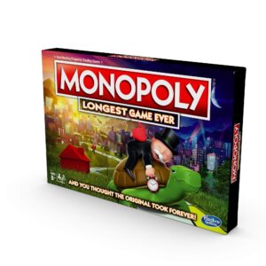 Monopoly Longest Game Ever, Classic Gameplay with Extended Play; Board Game (Amazon Exclusive) for Ages 8 & Up