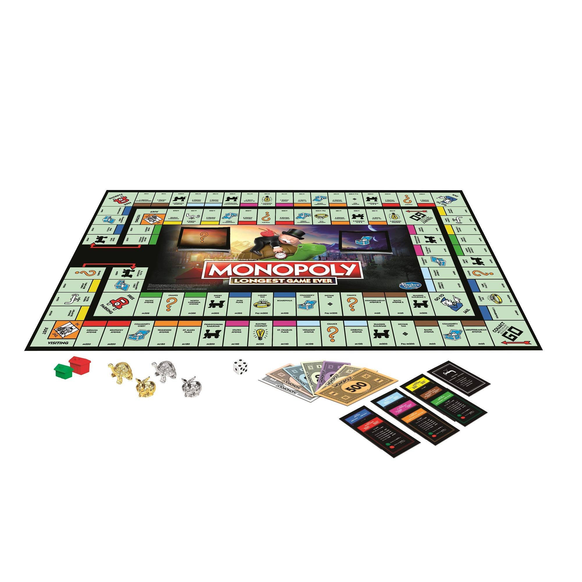 Monopoly Longest Game Ever, Classic Gameplay with Extended Play; Board Game (Amazon Exclusive) for Ages 8 & Up