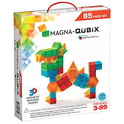 MAGNA-QUBIX 85-PIECE Magnetic Construction Set, The ORIGINAL Magnetic Building Brand