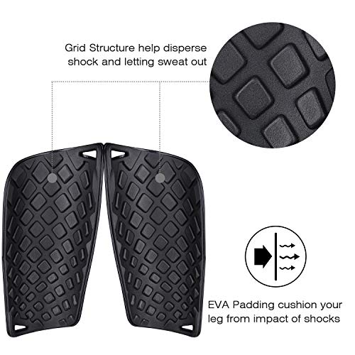 Gonex Soccer Shin Guards for Kids Adult, Youth Boys Girls Shin Guards Slip in Soccer Shin Pad Sleeves Canilleras for Football Games, EVA Cushion Protection Reduce Shocks & Injuries