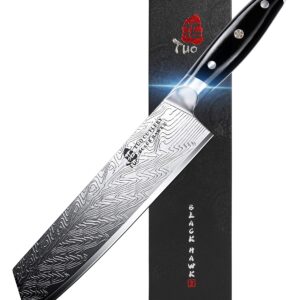 TUO Kiritsuke Chef Knife - Vegetable Cleaver Kitchen Knife 8.5-inch High Carbon Stainless Steel - Japanese Knives with G10 Full Tang Handle - Black Hawk-S Knives Including Gift Box