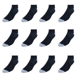 Hanes mens X-temp Lightweight Low Cut Socks, 12-pair Pack Casual Sock, Black, 6 12 US