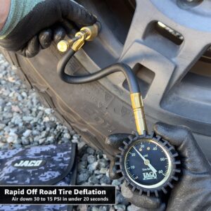 JACO RapidFlow Tire Deflator with Gauge (0-60 PSI) | Rapid 4x4 Off Road Air Down Kit