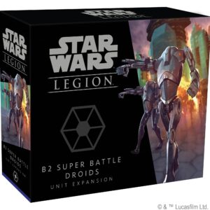 star wars legion b2 super battle droids expansion | two player battle game | miniatures game | strategy game for adults and teens | ages 14+ | average playtime 3 hours | made by atomic mass games