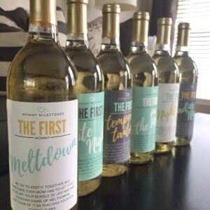 6 Mommy's First Milestone Wine Labels and Stickers, Great Baby Shower and Pregnancy Gift Ideas for Mom To Be, Funny Mom's First Moments After Having New Baby Girl or Boy – By Harper & Ivy Designs