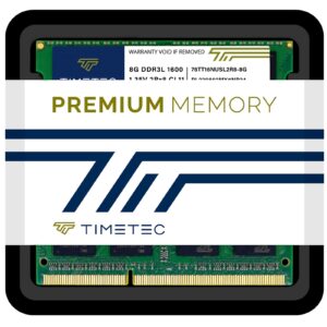 Timetec 16GB KIT(2x8GB) DDR3L/DDR3 1600MHz(DDR3L-1600) PC3L-12800 Non-ECC Unbuffered 1.35V/1.5V CL11 2Rx8 Dual Rank 204 Pin SODIMM Laptop Notebook RAM