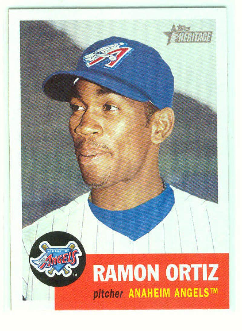 2002 Topps Heritage #383 Ramon Ortiz Angels MLB Baseball Card (SP - Short Print) NM-MT