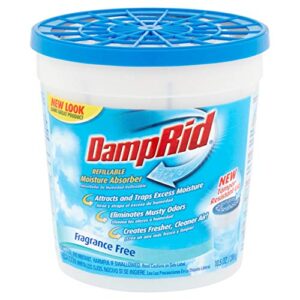 Damp Rid Moisture Absorber DampRid Refillable Moisture Absorber, Fragrance Free, 10.5 Ounce (Pack of 6), 63 Ounce