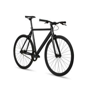 6ku aluminum fixed gear single-speed fixie urban track bike, shadow black, 52cm/s, small
