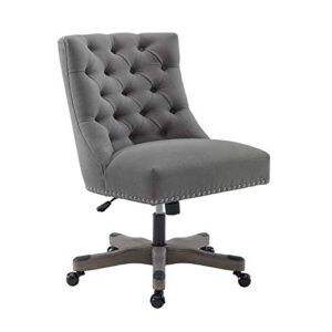linon home décor honor light gray office chair, grey