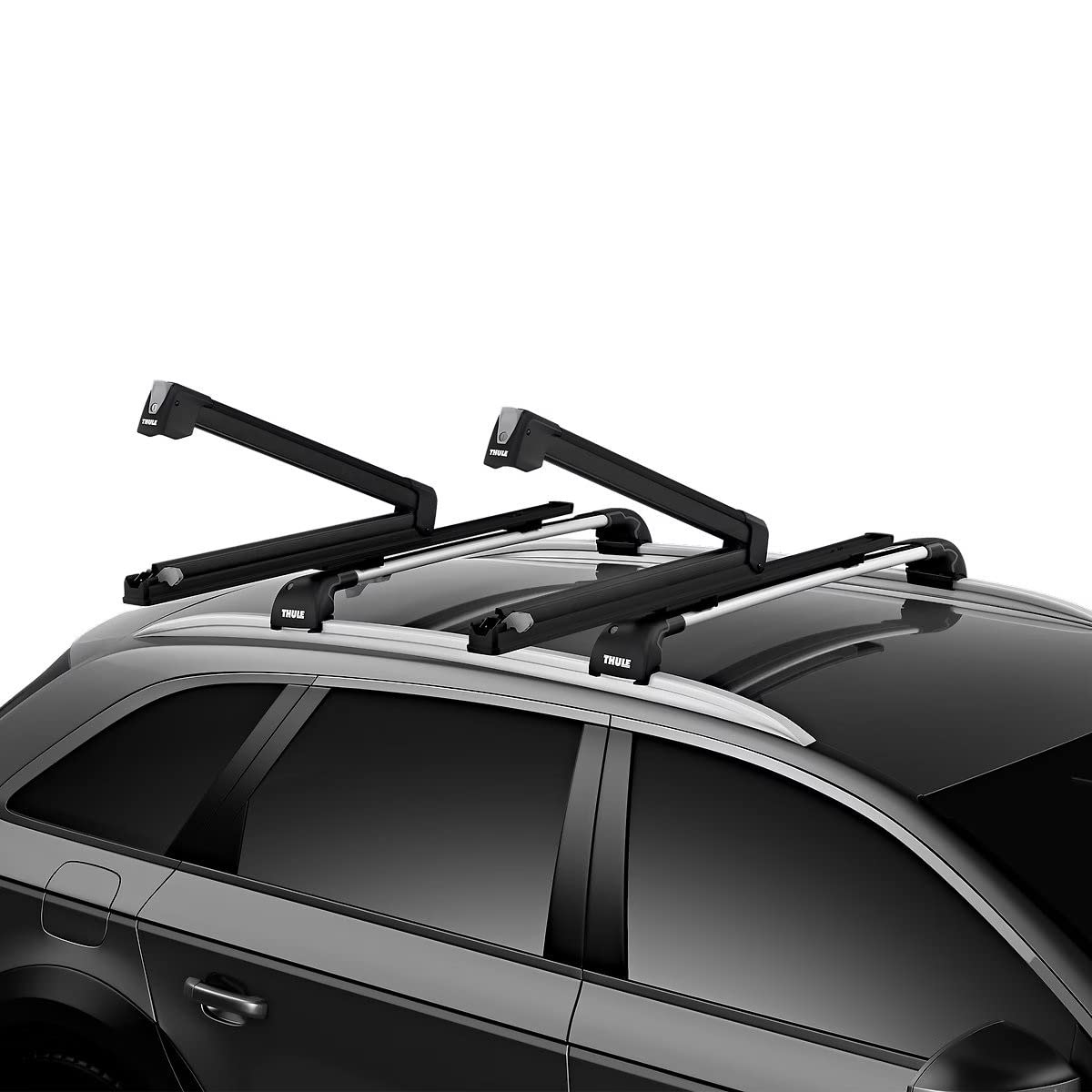 Thule SnowPack Extender Ski/Snowboard Rack (6pr/4 Boards), Black