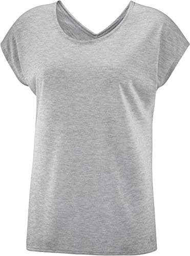 Salomon Women's Standard Comet Short Sleeve TEE W, Lunar Rock/Heather, L