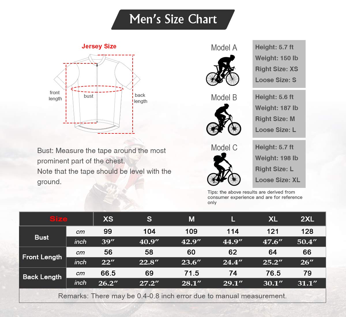 CATENA Men's Cycling Jersey Short Sleeve Shirt Running Top Moisture Wicking Workout Sports T-Shirt Black (Red-White, L)