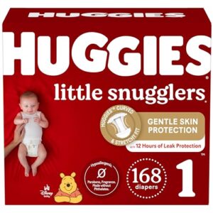 huggies size 1 diapers, little snugglers newborn diapers, size 1 (8-14 lbs), 168 count