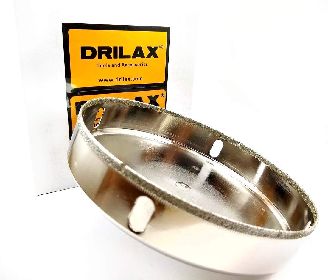 Drilax 7 inch Diamond Hole Saw Drill Bit Toilet Hole Ceramic Porcelain Tile Coated Core Bits Holesaw DIY Kitchen Bathroom Shower