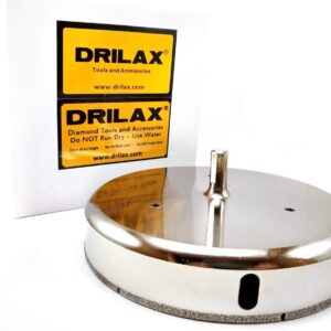 Drilax 7 inch Diamond Hole Saw Drill Bit Toilet Hole Ceramic Porcelain Tile Coated Core Bits Holesaw DIY Kitchen Bathroom Shower