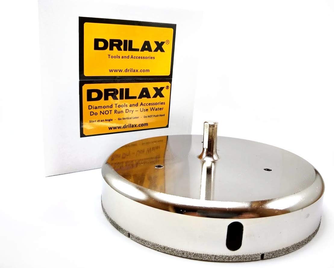 Drilax 7 inch Diamond Hole Saw Drill Bit Toilet Hole Ceramic Porcelain Tile Coated Core Bits Holesaw DIY Kitchen Bathroom Shower