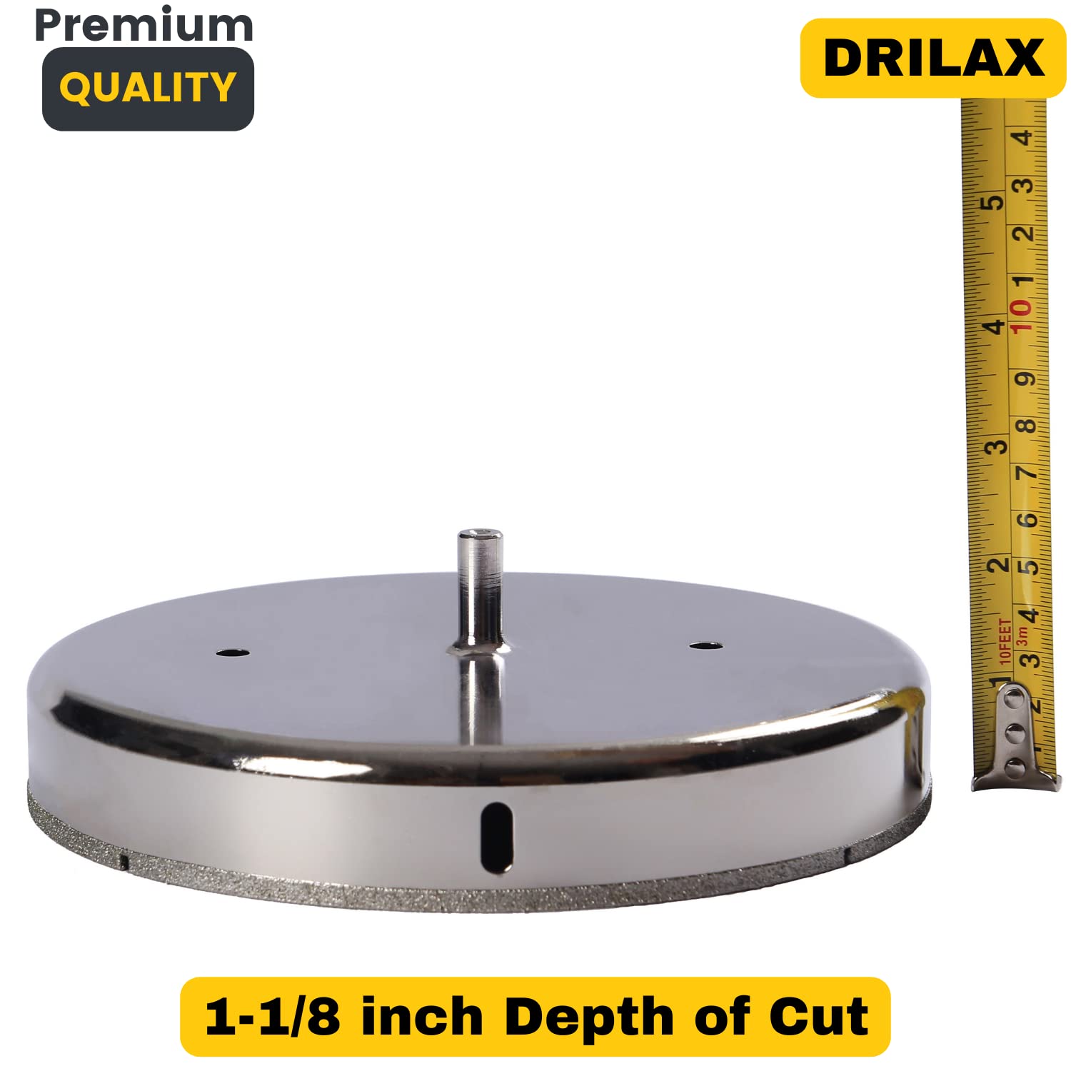 Drilax 7 inch Diamond Hole Saw Drill Bit Toilet Hole Ceramic Porcelain Tile Coated Core Bits Holesaw DIY Kitchen Bathroom Shower