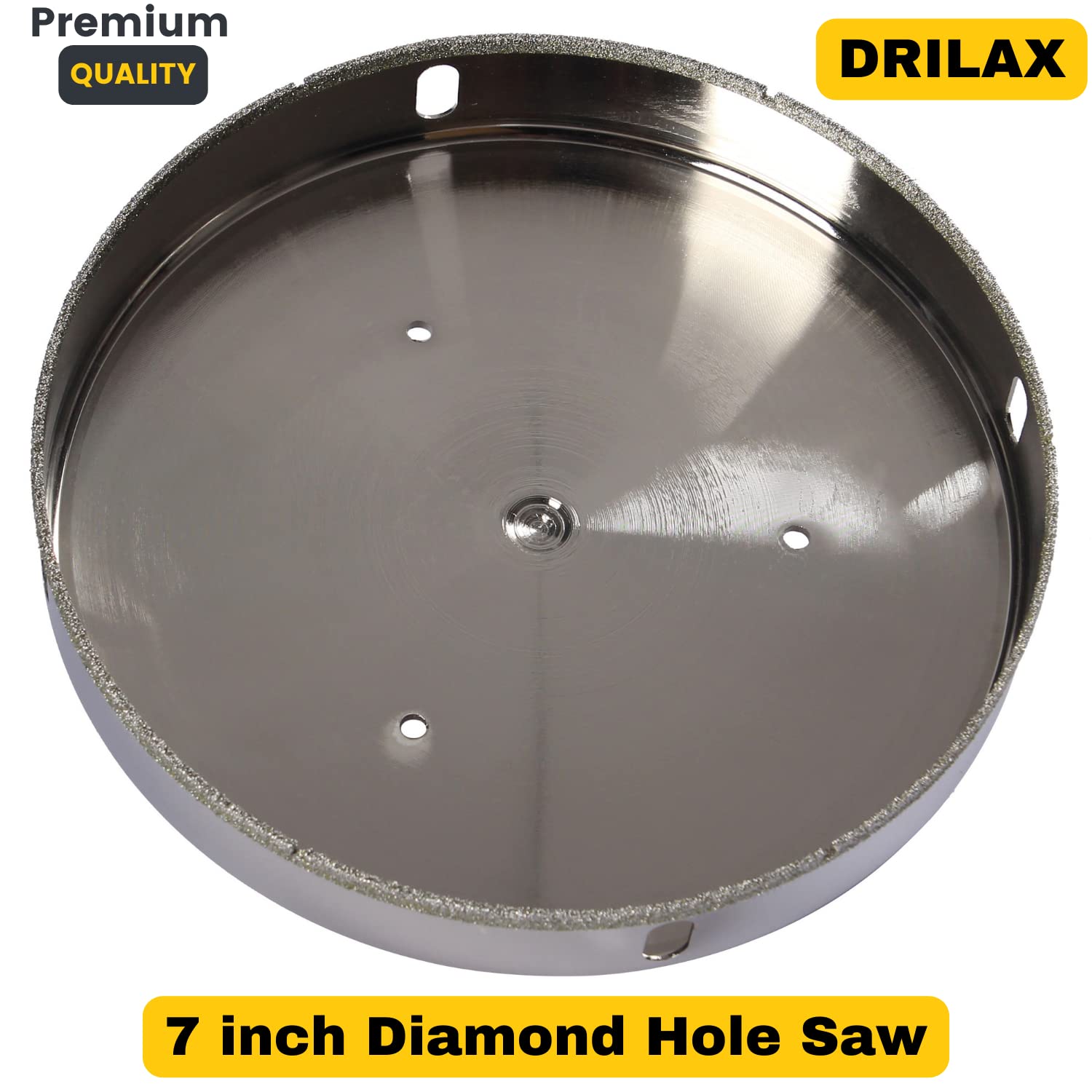 Drilax 7 inch Diamond Hole Saw Drill Bit Toilet Hole Ceramic Porcelain Tile Coated Core Bits Holesaw DIY Kitchen Bathroom Shower