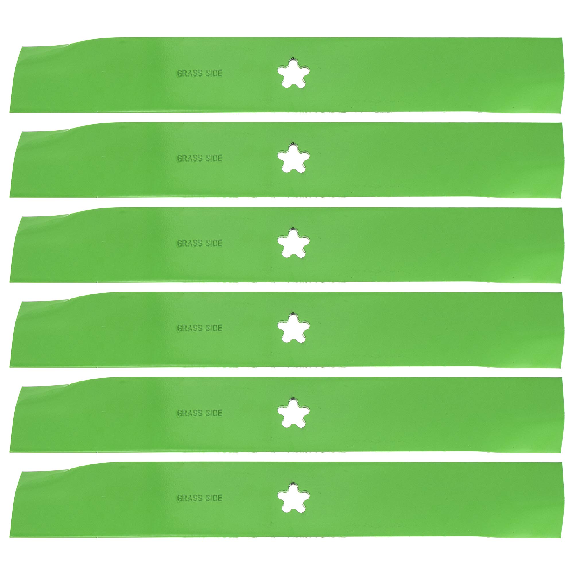 8TEN LawnRAZOR Mower Blade for Husqvarna GT 52XLS GTH 27V52LS 26V52LS 3052TF 574870801 52 inch Deck (High-Lift) 6 Pack