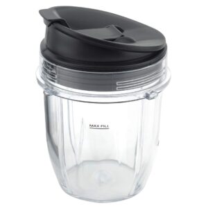 felji 12 oz cup with sip & seal lid replacement part for nutri ninja auto-iq blender