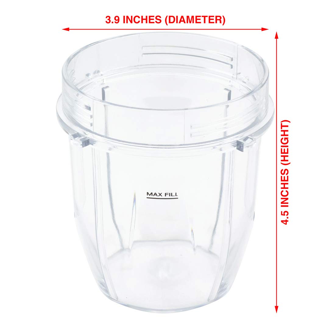 Felji 12 oz Cup with Sip & Seal Lid Replacement Part for Nutri Ninja Auto-iQ Blender