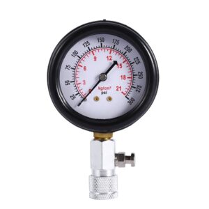 Professional Petrol Gas Engine Compression Tester, Test Gauge Kit Car Motorcycle Garage Tools with Case