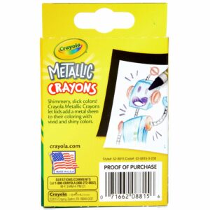 Crayola Metallic Crayons, Kids Art Supplies, 24 Count, Coloring Supplies, Gift for Kids, Ages 3, 4, 5, 6