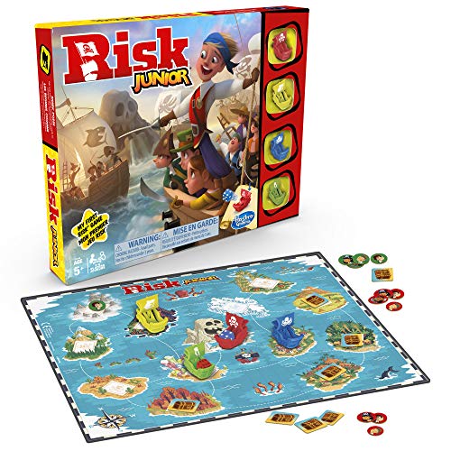 Hasbro Gaming Risk Junior : Strategy Board Game; A Kid's Intro to The Classic Game for Ages 5 and Up; Pirate Themed (Amazon Exclusive)